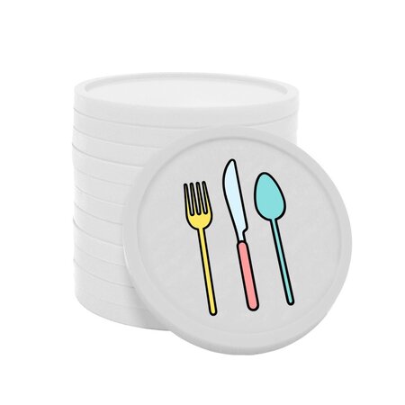 Gekleurde bestek consumptiemunten Ø29mm - per 100 stuks