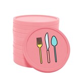 Gekleurde bestek consumptiemunten Ø29mm - per 100 stuks