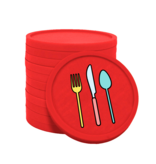 Gekleurde bestek consumptiemunten Ø29mm - per 100 stuks