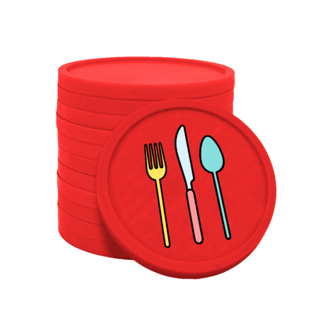 CombiCraft Gekleurde bestek consumptiemunten Ø29mm - per 100 stuks