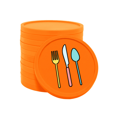 CombiCraft Gekleurde bestek consumptiemunten Ø29mm - per 100 stuks