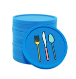 Gekleurde bestek consumptiemunten Ø29mm - per 100 stuks