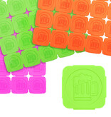 CombiCraft Fluorescerende breekmunten van plastic met 25 munten per matje - per 1000 stuks