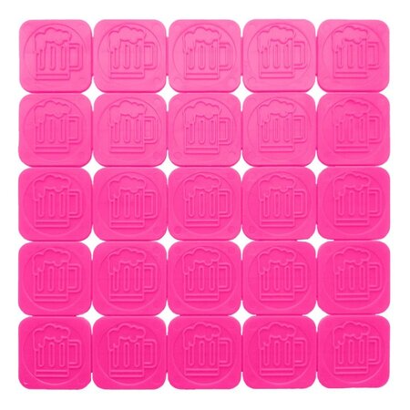 Fluorescerende breekmunten van plastic met 25 munten per matje - per 1000 stuks