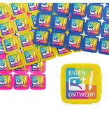 Breekmunten gerecycled plastic met jouw ontwerp in full colour - per 1000 stuks