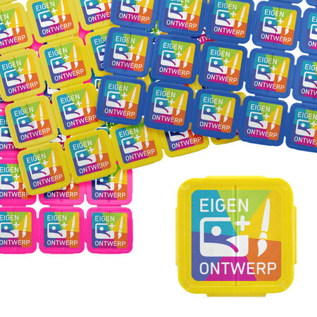 Breekmunten gerecycled plastic met jouw ontwerp in full colour - per 1000 stuks