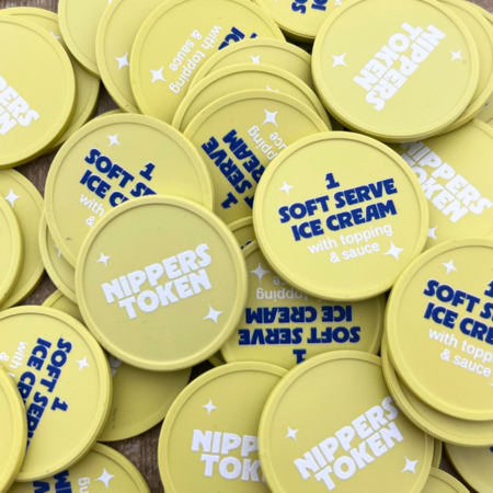 CombiCraft Plastic recycled munten met jouw eigen ontwerp Ø29mm