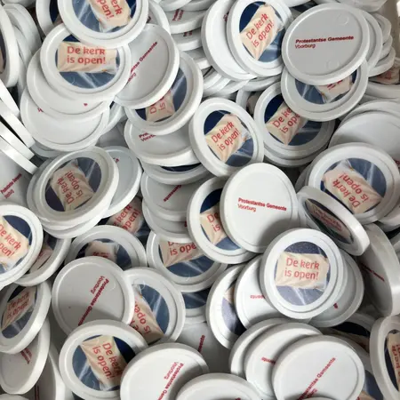 CombiCraft Kleine plastic munten Ø23mm met jouw eigen ontwerp vanaf 3000 stuks - per 1000 stuks