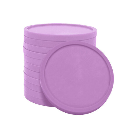 Blanco gerecycled plastic munten Ø29mm - per 100 stuks