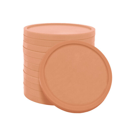 Blanco gerecycled plastic munten Ø29mm - per 100 stuks