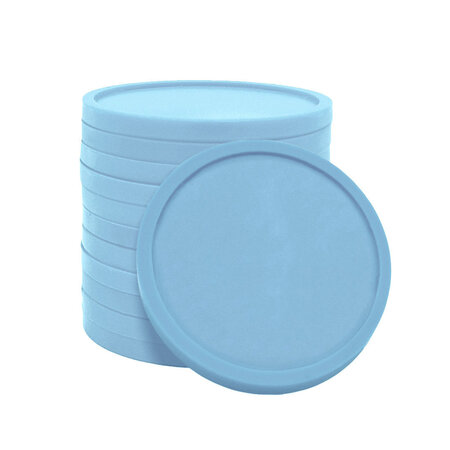 Blanco gerecycled plastic munten Ø29mm - per 100 stuks