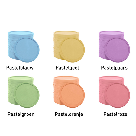 CombiCraft Blanco gerecycled plastic munten Ø29mm - per 100 stuks