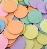Blanco gerecycled plastic munten Ø29mm - per 100 stuks