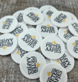 CombiCraft Plastic bedrukte munten met eigen ontwerp Ø28mm wit - per 100 stuks