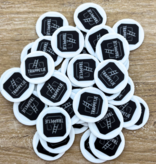 CombiCraft Plastic bedrukte munten met eigen ontwerp Ø28mm wit - per 100 stuks