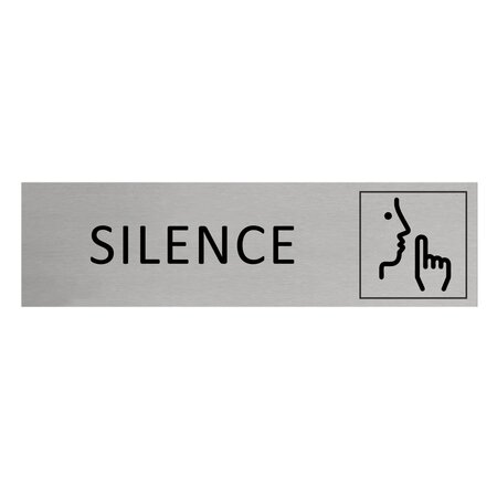 Aluminium deurbordje Silence 165 x 45 mm - per 1 stuk
