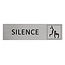 Aluminium deurbordje Silence 165 x 45 mm - per 1 stuk