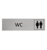 Aluminium deurbordje WC  165 x 45 mm - per 1 stuk