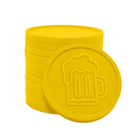 CombiCraft Plastic reliëfmunten met bier icoon Ø29mm - per 250 stuks