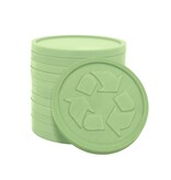 Recycle munten van gerecycled plastic Ø29mm - per 250 stuks