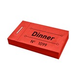 Consumptiebon dinner in rood 50x30mm - per 50 bonnen