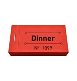 Consumptiebon dinner in rood 50x30mm - per 50 bonnen