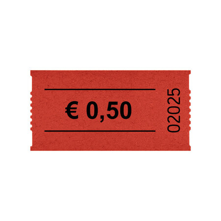 Consumptiebonnen op rol 57x30mm € 0,50 - per 1000 bonnen