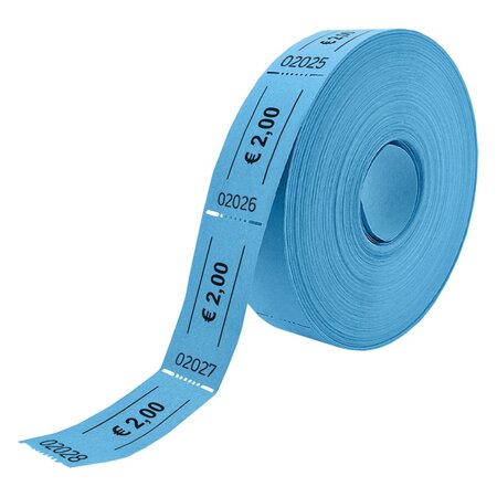 Consumptiebonnen op rol 57x30mm € 2 - per 1000 bonnen