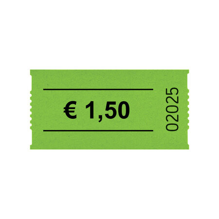 Consumptiebonnen op rol 57x30mm € 1,50 - per 1000 bonnen