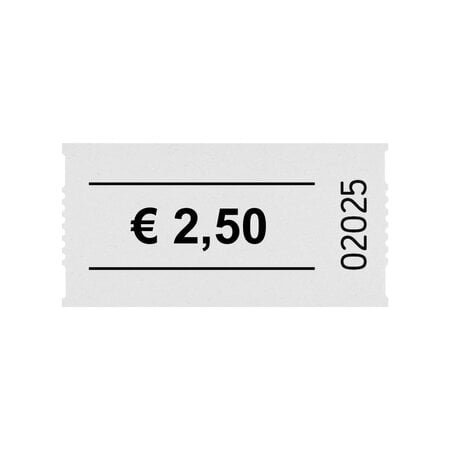 Consumptiebonnen op rol 57x30mm € 2,50 - per 1000 bonnen