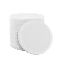 Blanco munten plastic Ø28mm wit - 100 stuks
