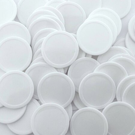 CombiCraft Blanco plastic munten Ø28mm wit - per 100 stuks