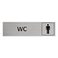 CombiCraft Aluminium deurbordje WC heren 165 x 45 mm - per 1 stuk