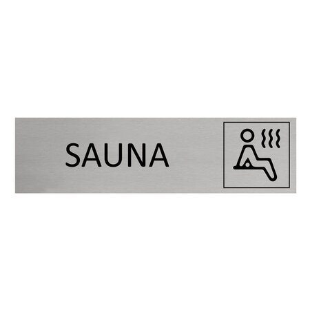 Aluminium deurbordje Sauna 165 x 45 mm - per 1 stuk
