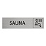Aluminium deurbordje Sauna 165 x 45 mm - per 1 stuk