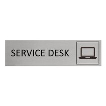 Zilver aluminium deurbordje Service desk