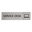 CombiCraft Aluminium deurbordje Servicedesk (laptop symbool) 165 x 45 mm - per 1 stuk