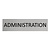 Zilver aluminium deurbordje Administration