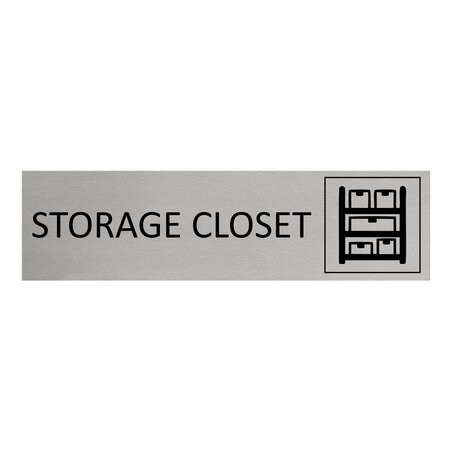 Aluminium deurbordje Storage closet 165 x 45 mm - per 1 stuk