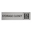 Aluminium deurbordje Storage closet 165 x 45 mm - per 1 stuk