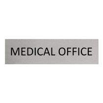 Zilver aluminium deurbordje Medical office