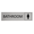 Zilver aluminium deurbordje Bathroom vrouwen
