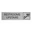 CombiCraft Aluminium deurbordje Restrooms upstairs 165 x 45 mm - per 1 stuk