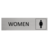 Zilver aluminium deurbordje Women icon