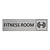 Zilver aluminium deurbordje Fitness room