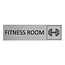 Aluminium deurbordje Fitness room 165 x 45 mm - per 1 stuk