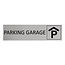 Aluminium deurbordje Parking garage 165 x 45 mm - per 1 stuk