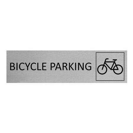 CombiCraft Aluminium deurbordje Bicycle parking 165 x 45 mm - per 1 stuk