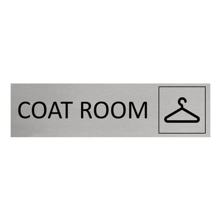 CombiCraft Aluminium deurbordje Coat room 165 x 45 mm - per 1 stuk