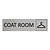 CombiCraft Zilver aluminium deurbordje Coat room